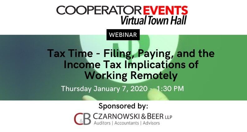 The Cooperator Events Presents: Tax Time - Filing, Paying, and the Income Tax Implications of Working Remotely