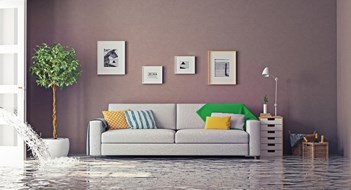 Flood Provisions Must Be Incorporated Into Leases - Including Proprietary Ones flooding in luxurious interior. 3d creative concept