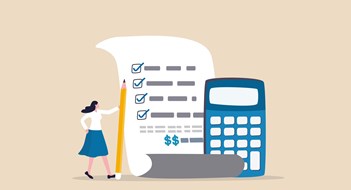 Understanding Your Monthly Financial Information Project cost estimation, calculate budget or resources to finish work, financial plan, invoice or tax, expense or loan concept, businesswoman with calculator estimate cost from project document.