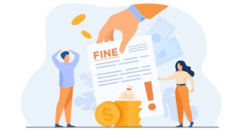 Q&A: Not Fine with Fines Tiny people getting paper sheet with fine flat vector illustration. Cartoon characters paying traffic bill, municipal tax or parking fee as penalty from police. Financial mulct or punishment concept