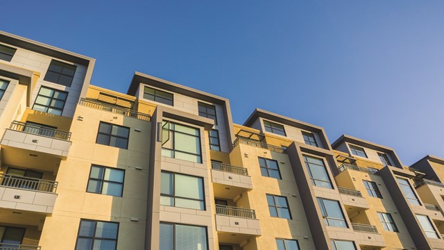 Residential multifamily modern buildings