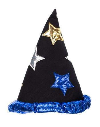 wizard cone hat isolated on white background