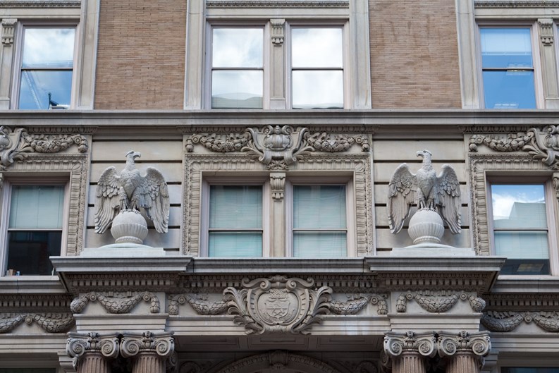 Eagles and Colorado State Seal Beaux-Arts Building Facade in Washington, DC - see lightbox for more  