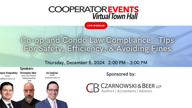The Cooperator Events presents: Co-op and Condo Law Compliance - Tips For Safety, Efficiency, & Avoiding Fines
