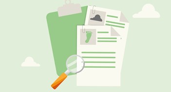 Local Laws 97, 84, & 88 Environmental Impact Report Analysis Document Clipboard. Collect emissions Data. Environmental Data Analytics. Carbon Footprint and Ecological Data. Vector illustration