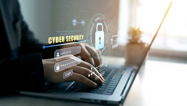 Protecting herself from cyber attacks and personal data.Portection data access. Network security system. Personal Data information.Information and cyber security technology services